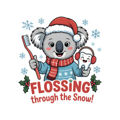 Koala with tooth and toothbrush