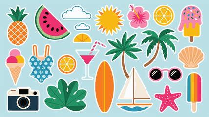 Summer Vacation and Beach Clipart Elements pineapple