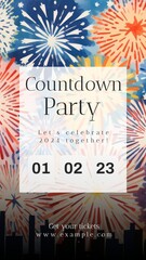 Obraz premium Countdown party Instagram story template