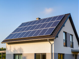 solar panels on roof