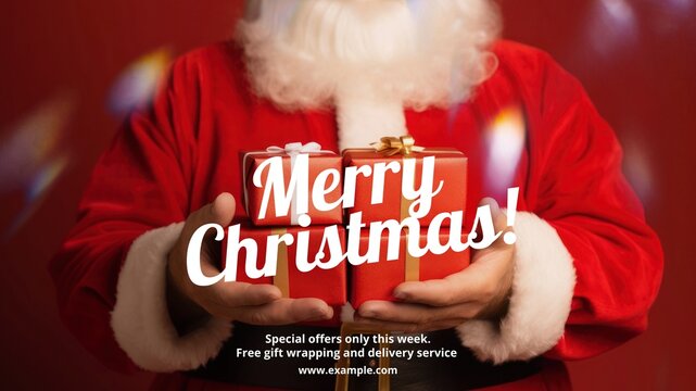 Christmas sale blog banner template