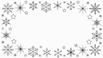 snowflakes and stars border , snowflakes and stars border vector