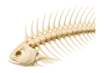 Fish spine with interlocking vertebrae and neural projections.