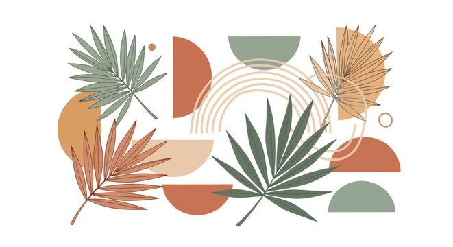 Modern botanical design with trending earthy tones creates a calming, natural vibe perfect for lifestyle brands and minimalist decor projects now