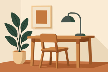 Fototapeta premium Design typography minimalist captions workspace no composition flat icon marks negative houseplant