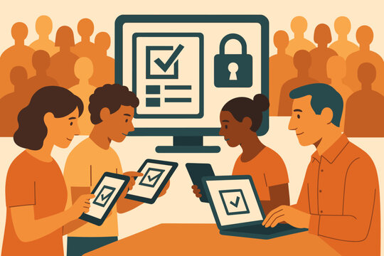 Any negative voting revolution no digital letters icon symbols background numbers vector