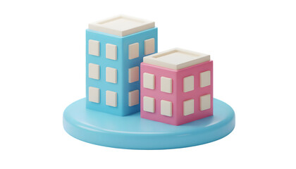 3D Buildings City Icon