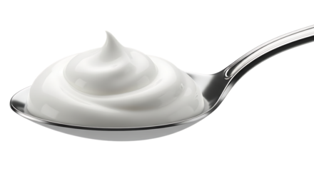 Spoonful of Creamy Yogurt Swirl dairy food