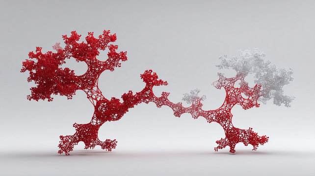 An abstract branching fractal structure representing interconnected complexity and conceptual growth across expanding networks within a scientific or technological framework.
