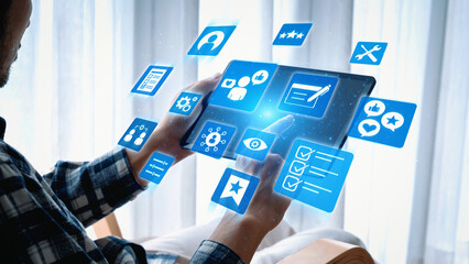 Personalization icons showing customization, user profile and experience design for personal...