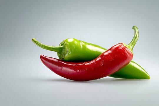 Red and green chili peppers adding spicy flavor