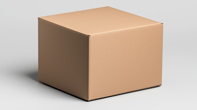 Brown cardboard box prepared for shipping and storage