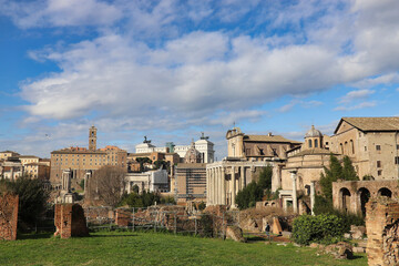 View of Rome from the Roman Forum