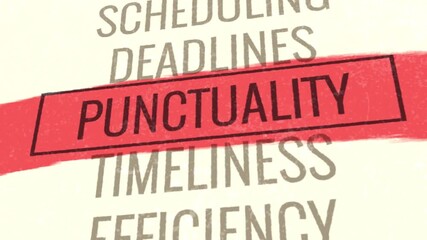 Punctuality 3D Scrolling Title Animation