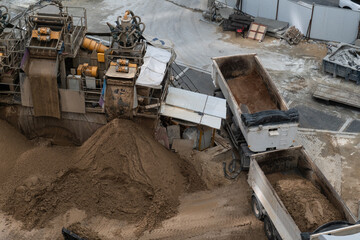 Aerial View of a Construction Sand and Gravel Plant