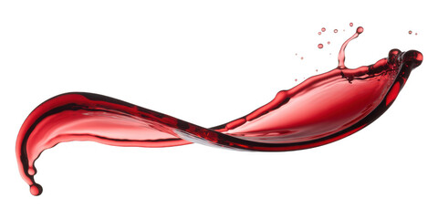 Red liquid splash with droplets isolated on a transparent background 2