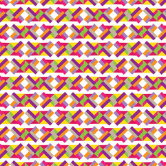 Colorful Geometric Design with Symmetrical Patterns, Layered Shapes, and Bright Colors Creating an Energetic, Playful, and Modern Visual Effect.