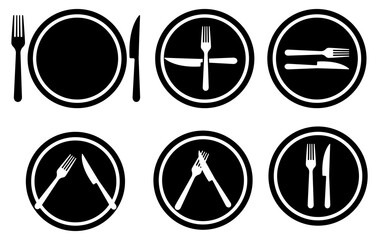 Set of cutlery gestures