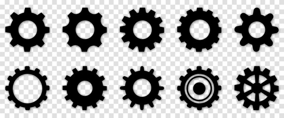 Set of gear wheel icon
