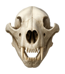 Obraz premium Mature polar bear skull featuring prominent canines and elongated nasal bones.