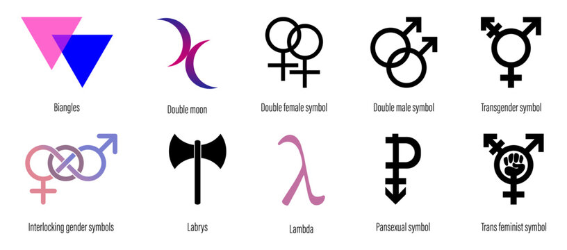 Set of LGBT symbols