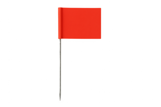 Red flag marker indicating location on transparent background