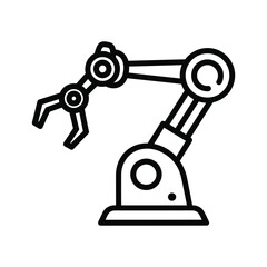 Robotic arm icon representing industrial automation processes