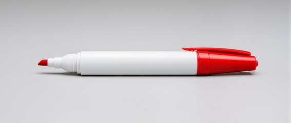 red marker on white