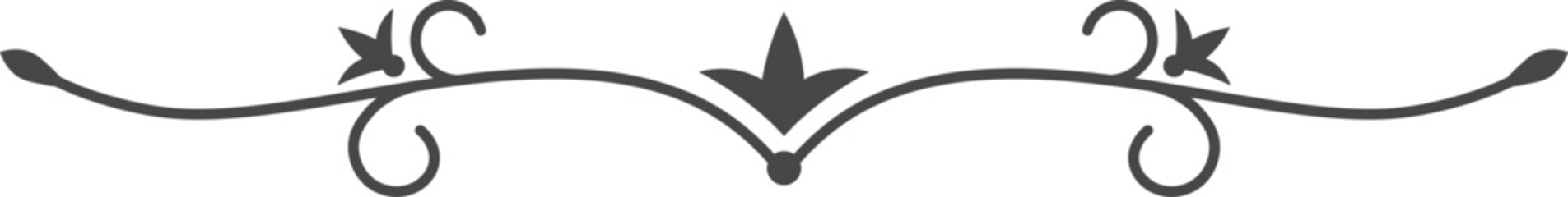 A black and white image of a flowery border