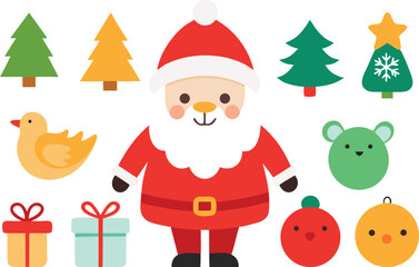 santa claus and christmas tree