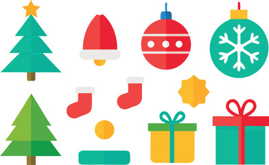 set of christmas trees