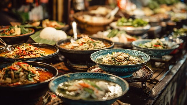 A delectable selection of vibrant, authentic cuisine dishes, showcasing rich flavors, fresh ingredients, and cultural culinary artistry. A food lover's paradise! #foodie