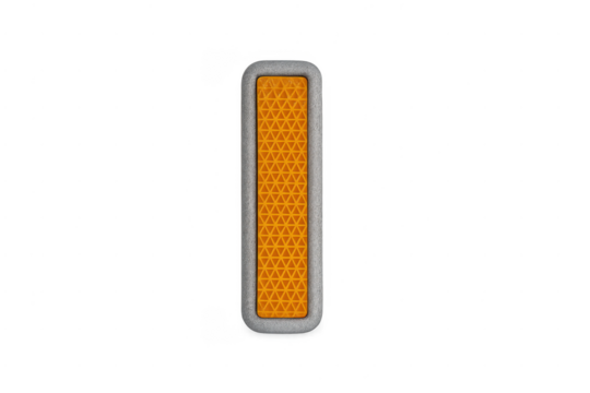 Letter i with orange reflective texture on transparent background