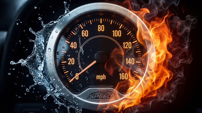Analog Speedometer - Powered by Adobe