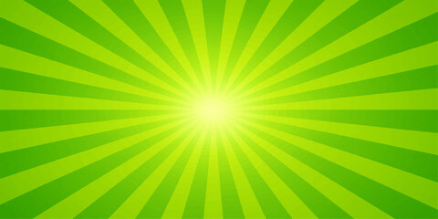 Obraz premium Green burst background with radial stripes for summer and spring designs