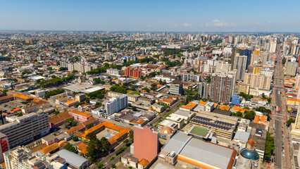 Vista A&eacute;rea da Cidade de Curitiba, Centro, Paran&aacute;, Brasil