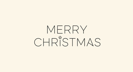 Wish someone a Merry Christmas with this elegant minimalist typography design for holiday cards, social media posts, and festive greetings this season