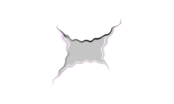 Abstract digital glitch tear frame or hole graphic