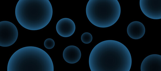 Landscape round Background set with blue vibrant gradient round shape. Futuristic backgrounds with dynamic circle shapes and fluid blue color planet sphere for your graphic design Vector illustration.