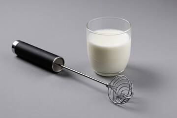 Milk frother handheld electric foam maker for coffee latte cappuccino kitchen