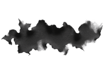 Textured Gray Ink Splatter isolated on a transparent background