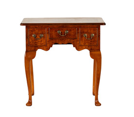 Classic Vintage Wood Console Table with Drawers - Elegant Antique Furniture Piece PNG
