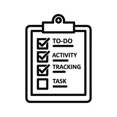 To-do list clipboard icon for task management and planning goals