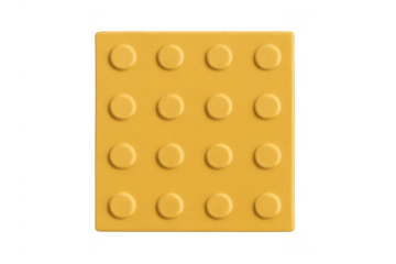 Yellow tactile paving offering accessibility for blind people