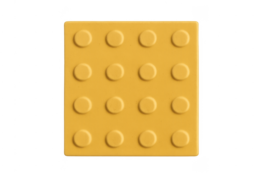 Yellow tactile paving offering accessibility for blind people