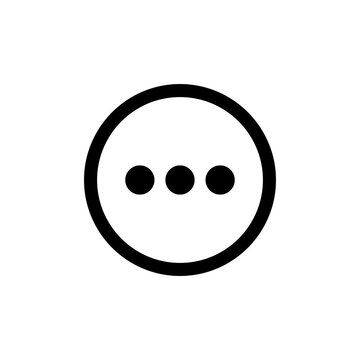 More options icon with three horizontal dots inside a circle, representing a menu, settings, or additional content in user interfaces.