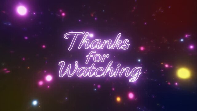 Elegant Glowing "Thanks for Watching" Video Ending Transition