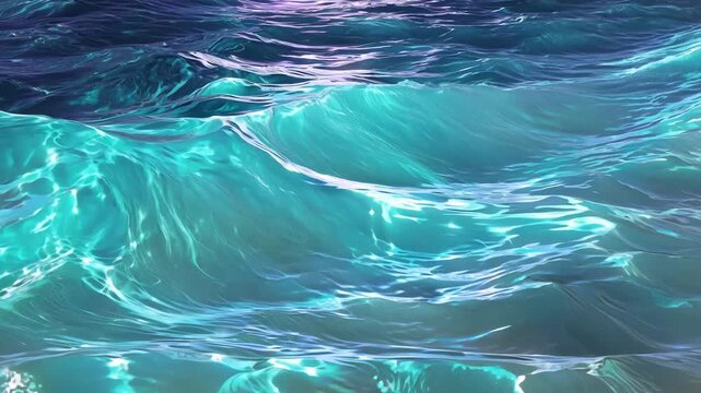 Ocean waves moving gracefully, showcasing the tranquil beauty of the sea, creating tranquil background