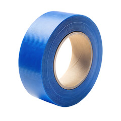 Blue painter s tape roll adhesive masking tape for home improvement and DIY projects, on a isolated white background. PNG