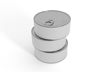 Short Round Tin Can Mockup